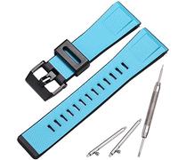MCXGL Correa de resina adecuada para Caiso G-Shock GA-2000 PRG-600 650 PRW-6600 para hombre, de goma, impermeable, 24 mm, accesorios de correa de reloj (azul negro)