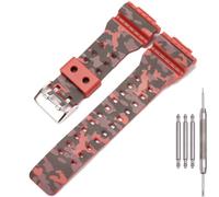 MCXGL Correa de resina de 16 mm compatible con Casio ga110 ga100 ga120 gd100 g8900 correa de repuesto de goma para hombre, 16mm, Resina