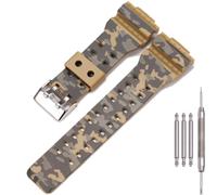 MCXGL Correa de resina de 16 mm compatible con Casio ga110 ga100 ga120 gd100 g8900 correa de repuesto de goma para hombre, 16mm, Resina