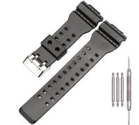 MCXGL Correa de resina de 16 mm compatible con Casio ga110 ga100 ga120 gd100 g8900 correa de repuesto de goma para hombre, 16mm, Resina