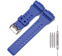 MCXGL Correa de resina de 16 mm compatible con Casio ga110 ga100 ga120 gd100 g8900 correa de repuesto de goma para hombre, 16mm, Resina