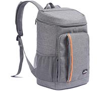 MCXKJ 28L Mochila de Refrigeración,Mochila Nevera Bolsa Térmica Porta Alimentos Mochila Grande Suave para la Playa/Picnic/Barbacoa/Camping/Fiesta（Gris）