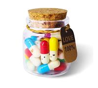 Mczcent 30 Piezas Cápsulas con Mensajes en Una Botella, Cápsula de Mensaje de Letra Cápsula Mensaje de Amor Cápsula, Pildoras Mensaje en una Botella para Regalo Novia, Regalo Novio, Amor o Amistad