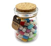 Mczcent 50 Piezas Cápsulas con Letras en Una Botella, Cápsula de Mensaje de Letra Cápsula Mensaje de Amor Cápsula, Pildoras Mensaje en una Botella para Regalo Novia, Regalo Novio, Amor o Amistad