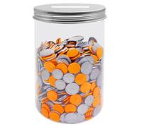 Mczcent Hucha Transparente, Huchas Grande de Plástico para Todas Las Monedas de Euro, Alcancia Coin Money Tip Piggy Bank Box Jar Hucha para Niños Niñas Adolescentes Adultos, XL