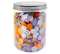 Mczcent Hucha Transparente, Huchas Grande de Plástico para Todas Las Monedas de Euro, Alcancia Coin Money Tip Piggy Bank Box Jar Hucha para Niños Niñas Adolescentes Adultos, L