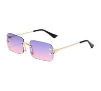 MCZTO Gafas de sol de metal de doble puente de lente cuadrada, lentes de sol de moda, 100 % UV, bloqueo UV, ciclismo, conducción, H