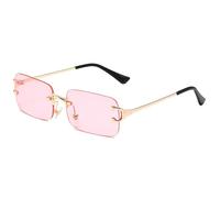 MCZTO Lentes cuadradas Doble Puente Metal Gafas De Sol Gafas De Sol De Moda 100% UV Gafas De Sol Bloqueo UV Ciclismo Conducir, D