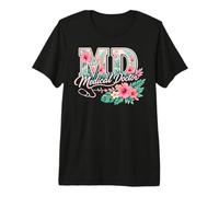 MD Flores Tropicales Médico Aloha Summer Girl Vibes Camiseta Premium