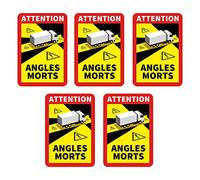 MD Labels 5 pegatinas Angles Morts para camiones, autobuses y caravanas, 25 x 17 cm, señales de advertencia de Francia con protección UV, especialmente para exteriores