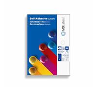 MD Labels Etiquetas de lámina resistentes a la intemperie DIN A4 210 x 297 mm, 25 etiquetas en 25 hojas, color blanco - imprimibles para impresora láser - Pegatinas de lámina