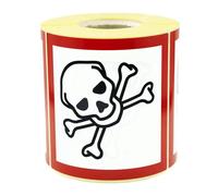 MD Labels Etiquetas de mercancías peligrosas, símbolos GHS, 500 unidades (GHS 06 Atención tóxica)