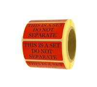 MD Labels Pegatinas de envío en rollo de 50 x 25 mm, 500 unidades THIS IS A SET DO NO SEPARATE-Packaging Pegatinas para Amazon Vendor & FBA Fulfillment