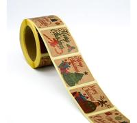 MD Labels Pegatinas de Feliz Navidad de 35 x 40 mm, 200 etiquetas adhesivas para regalos, sobres de Navidad, tarjetas de felicitación, envoltura de regalos, estrellas, renos, etiquetas de bastón de