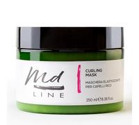 MD Line Mascarilla profesional para cabello rizado, perfecta para definir e hidratar, antiencrespamiento, ondulado o encrespado con fórmula botánica suave y natural, acondicionador