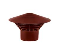 MD Technic Campana de ventilación para tubo de ventilación adecuada en el manguito/tubo de polipropileno (marrón/marrón, DN 75)