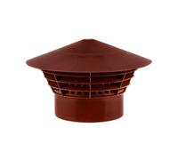 MD Technic Campana de ventilación para tubo de ventilación apta para manguitos/tubos de polipropileno (marrón/marrón, DN 160)