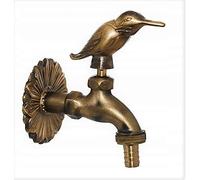 MD technic Grifo nostálgico con diseño de colibrí para exteriores, para jardín, grifo de salida