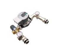 MD technic Grupo de bombas para calefacción por suelo radiante con bomba Wilo Yonos y mezclador de tres vías AFRISO Kvs 2,5 m³/h conjunto de reglas de valor fijo de 1" conexiones, plata