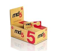 MD5 Papel de Fumar 1 ¼ - 78mm Brown | Ultrafino Sin Blanquear 100% Natural | Caja de 50 Librillos de 50 Hojas Para Liar Cigarrillos