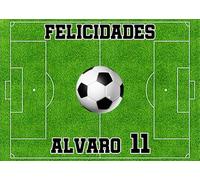 MDA Foto Comestible, OBLEA o Papel de AZÚCAR, FÚTBOL, ELIJA SU EQUIPO HAGA clic en "Personalizar ahora", Foto personalizada con nombre, Edad y Texto, para Tartas y Magdalenas de Cumpleaños 3