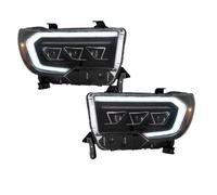 MDADEQ Faros Delanteros LED Para Toyota Tundra Sequoia (2007-2017) Segunda Generación Con Luces Altas/bajas Luces Diurnas Intermitentes Secuenciales Faro Delantero Coche