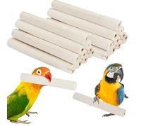 MdakeGo 20 piezas de juguete para masticar loros de pájaros, palitos sola, loros naturales, juguete suave para masticar y forrajear, juguetes de pie de pájaro para cacatúa, conure, cuáquero, periquito