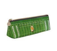 MDATT American Football Field Ball Sport - Estuche de piel multifuncional con gran capacidad de almacenamiento, diseño triangular clásico, White, Talla única, Bolsa de maquillaje