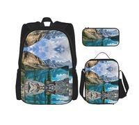 MDATT Beauty Grand Canyon - Mochila escolar para niñas con lonchera y estuche escolar 3 en 1, Hermosas montañas, Talla única