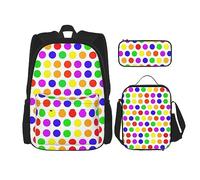 MDATT Beauty Grand Canyon - Mochila escolar para niñas con lonchera y estuche escolar 3 en 1, Hermoso lunares, Talla única