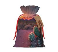 MDATT Bolsas de regalo con cordón de atardecer del desierto de cactus, bolsas de regalo de 5 x 7 pulgadas para bodas, Navidad, cumpleaños, decoración de Halloween