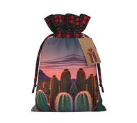 MDATT Bolsas de regalo con cordón de atardecer del desierto de cactus, bolsas de regalo de 5 x 7 pulgadas para bodas, Navidad, cumpleaños, decoración de Halloween