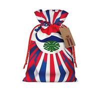 MDATT Bolsas de regalo con cordón de la bandera de Costa Rica, bolsas de regalo de 5 x 7 pulgadas para bodas, fiestas, Navidad, cumpleaños, decoración de Halloween