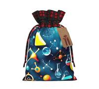 MDATT Bolsas de regalo de Navidad de ciencia abstracta, pequeñas bolsas de regalo de Navidad, recuerdos de boda, regalos de Halloween, etc. 8 x 12 pulgadas