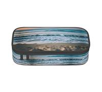 MDATT Brooklyn Bridge S - Estuche para lápices de gran capacidad con 4 compartimentos para hombres y mujeres, Playa y mar, Talla única