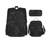 MDATT Ciencia abstracta ilustración química mochila 3D para niñas mochilas escuela con lonchera y estuche 3 en 1 juego de bolsas escolares, Abstracto Ciencia Química Ilustración 3d, Talla única