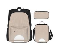 MDATT Ciencia abstracta ilustración química mochila 3D para niñas mochilas escuela con lonchera y estuche 3 en 1 juego de bolsas escolares, Abstracto geométrico, Talla única