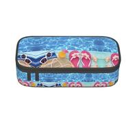 MDATT Cool Pool - Estuche para lápices de agua, bolsa para lápices con múltiples ranuras, bonita bolsa portátil para bolígrafos, estuches para la escuela y la oficina, Black, Talla única, Organizador