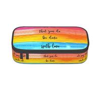 MDATT Estuche colorido para lápices con cremallera, organizador para oficina, viajes, piruletas, árboles de Navidad, casa de campo, Deja que todo lo que hagas se haga con amor, Talla única,