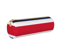 MDATT Estuche de mano para bolígrafos y lápices, diseño de bandera de Costa Rica, bolsa de papelería multiusos para estudiantes universitarios de secundaria, White, Talla única, Organizador de bolsas