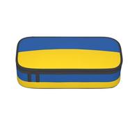 MDATT Estuche escolar con la bandera de Ucrania, bolsa para lápices con múltiples ranuras, bonita bolsa portátil para bolígrafos, estuches para la oficina escolar, Black, Talla única, Organizador de