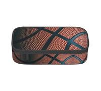 MDATT Estuche escolar deportivo de baloncesto, bolsa para lápices con múltiples ranuras, bonita bolsa portátil para bolígrafos, estuches para bolígrafos para la escuela y la oficina, Black, Talla