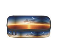 MDATT Estuche escolar Sky with Moon, estuche para lápices con múltiples ranuras, bonita bolsa portátil para bolígrafos, estuches para la oficina escolar, Black, Talla única, Organizador de bolsas