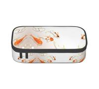 MDATT Estuche escolar tradicional de carpas koi con lunares, bolsa para lápices con múltiples ranuras, bonita bolsa portátil para bolígrafos, estuches para bolígrafos para la oficina escolar, Black