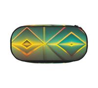 MDATT Estuche grande geométrico abstracto, organizador suave con cremallera, estuche portátil para adultos, Black, Talla única, Organizador de bolsas