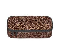 MDATT Estuche para lápices colorido con estampado de leopardo con cremallera, organizador para oficina, viajes, caja, Black, Talla única, Maleta