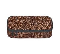 MDATT Estuche para lápices colorido con patrón de leopardo con cremallera, organizador para oficina, viajes, caja, Black, Talla única, Maleta