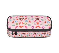 MDATT Estuche para lápices colorido de muchos colores con bolsa organizadora de cremallera para oficina y viaje, Black, Talla única, Maleta