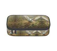 MDATT Estuche para lápices con diseño histórico de Old Tower Bridge de Londres, gran capacidad, con 4 compartimentos para hombres y mujeres, Grass and Dove3, Talla única