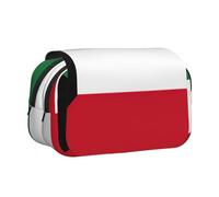 MDATT Estuche para lápices con estampado de bandera de Kuwait para adultos, estuche de transporte duradero para bolígrafos, Black, Talla única, Organizador de bolsas